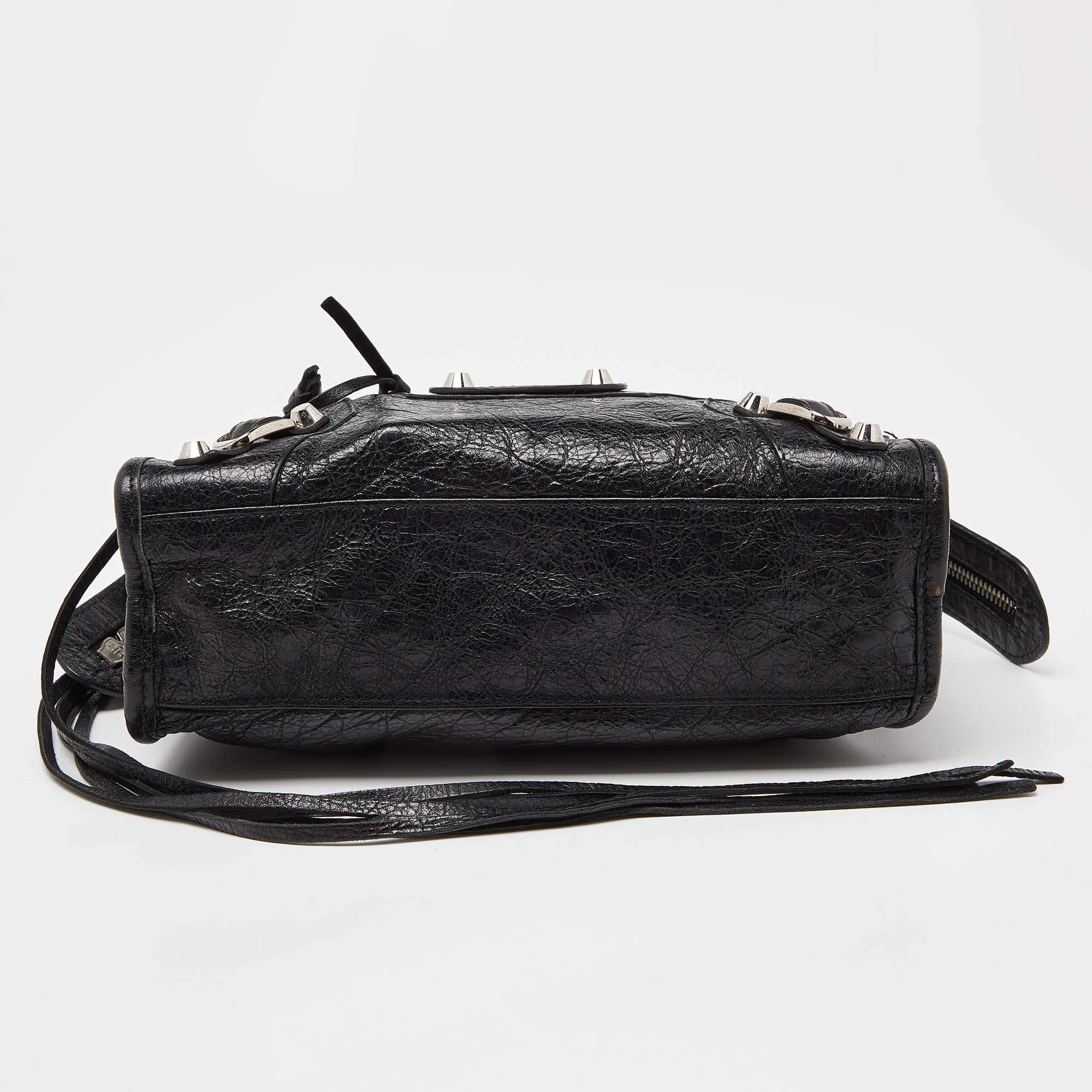 Balenciaga Black Leather Mini City Bag 1