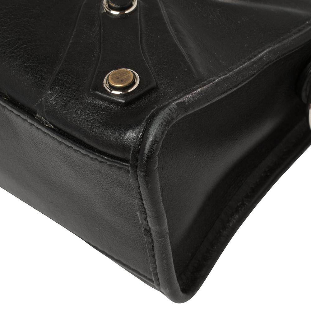 Balenciaga Black Leather Mini Classic City Bag 7