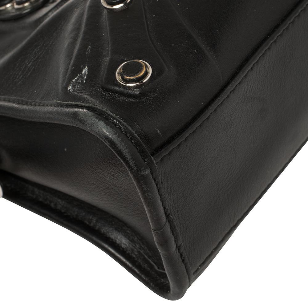 Balenciaga Black Leather Mini Classic City Bag 8
