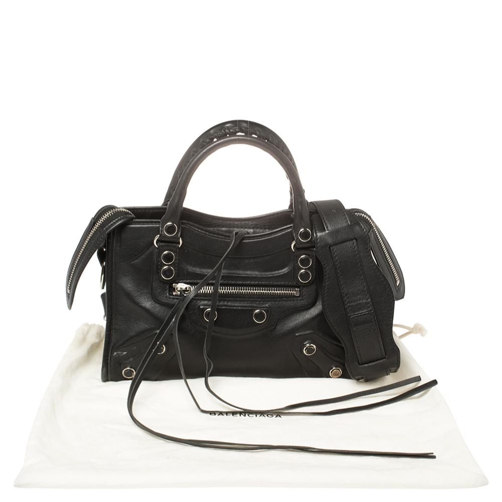 Balenciaga Black Leather Mini Classic City Bag 10