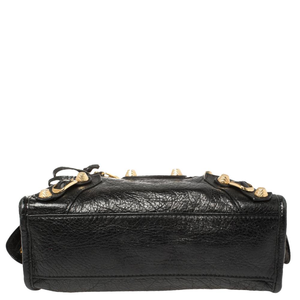 Balenciaga Schwarzes Leder Mini Classic City Bag 1