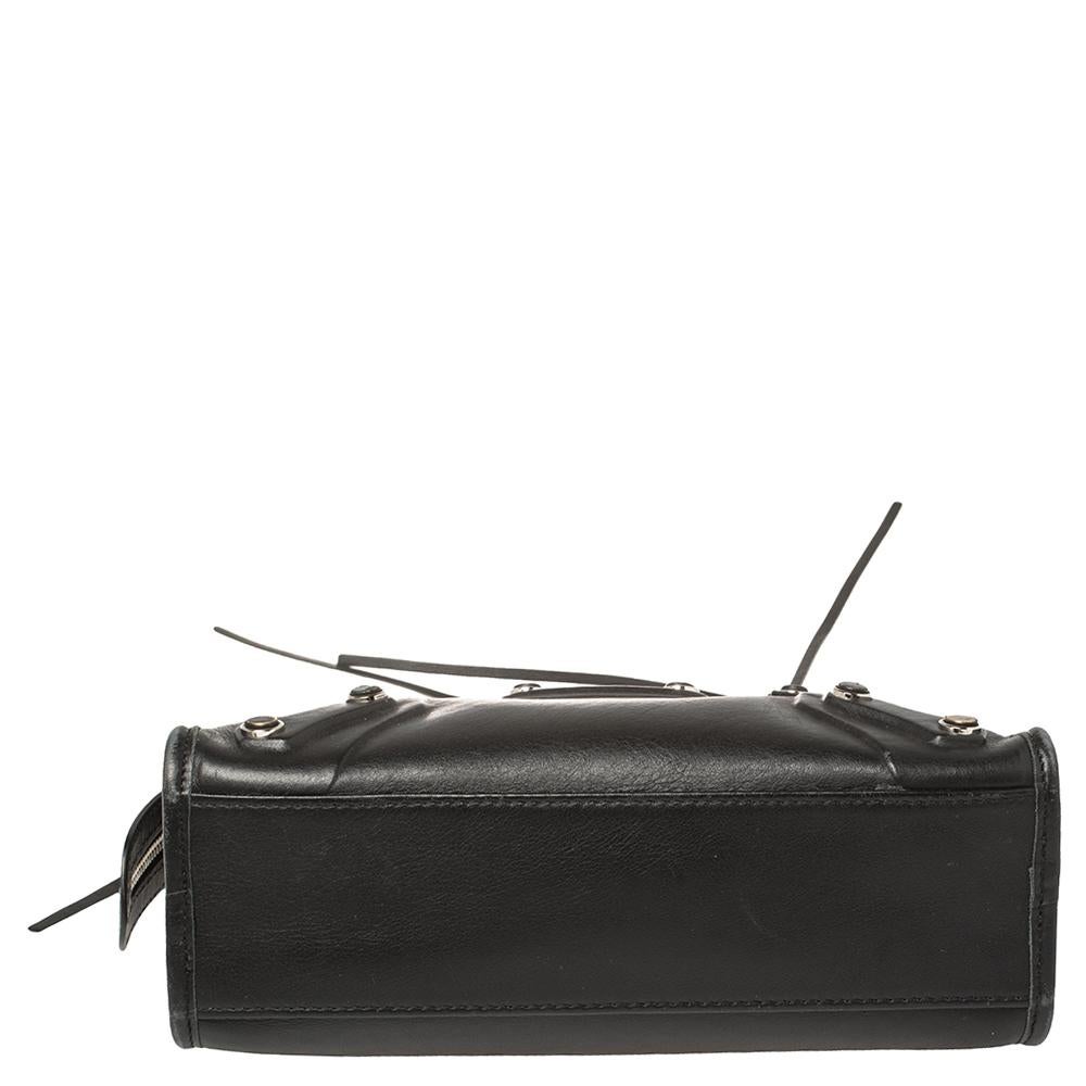 Balenciaga Black Leather Mini Classic City Bag 1