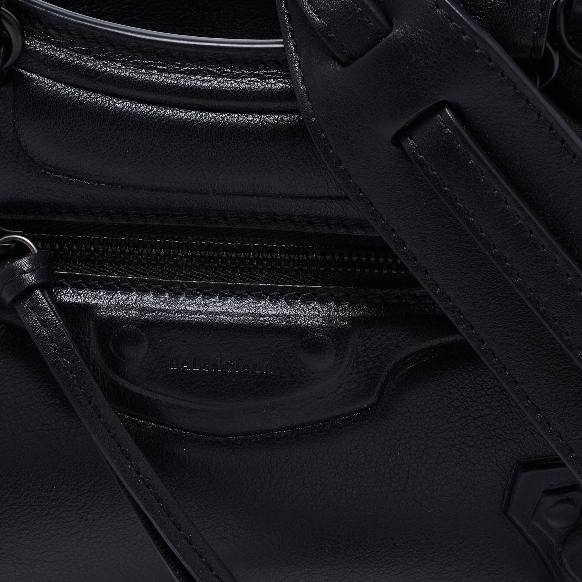 Balenciaga Black Leather Mini Neo Classic Tote 6