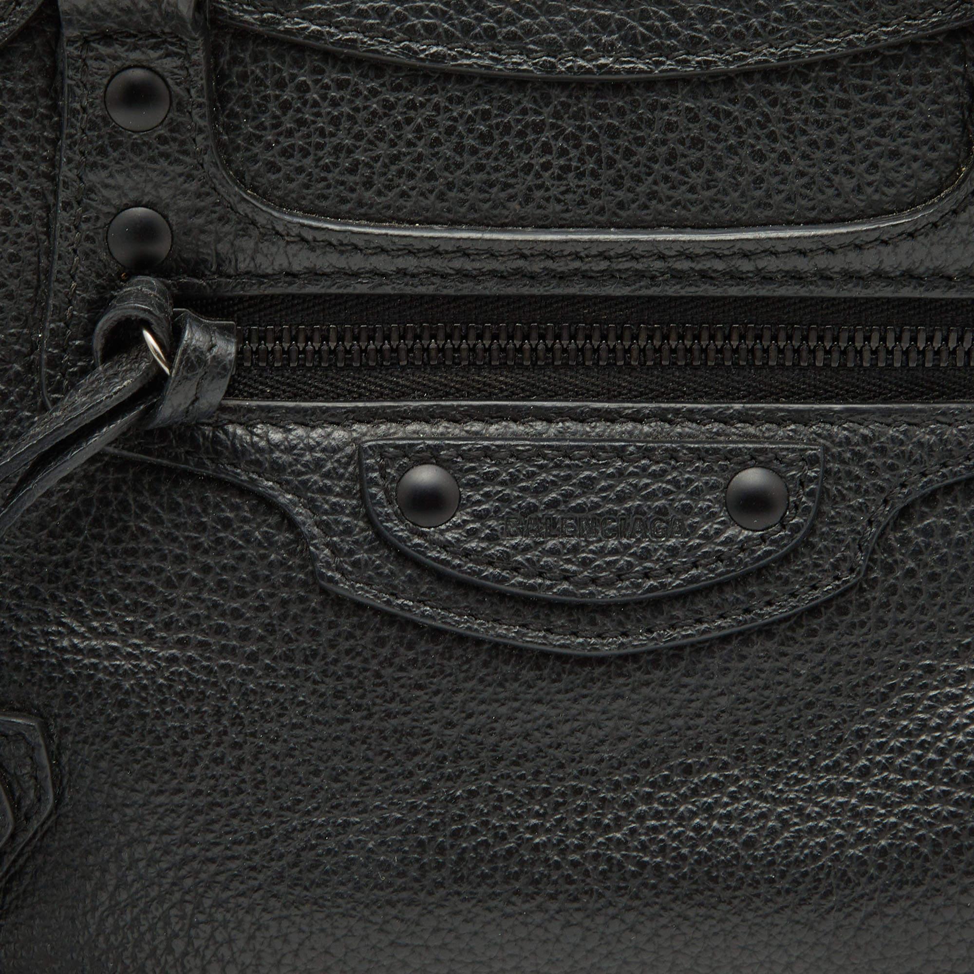 Balenciaga Black Leather Mini Neo Classic Tote 3