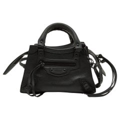 Balenciaga Black Leather Mini Neo Classic Tote