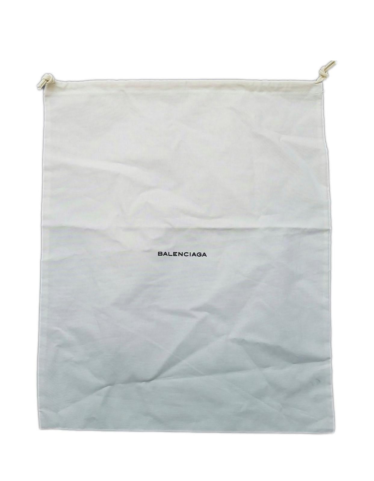 Balenciaga Black Leather Mini Papier A4 Crossbody Tote Bag w/ Neon Accents 4