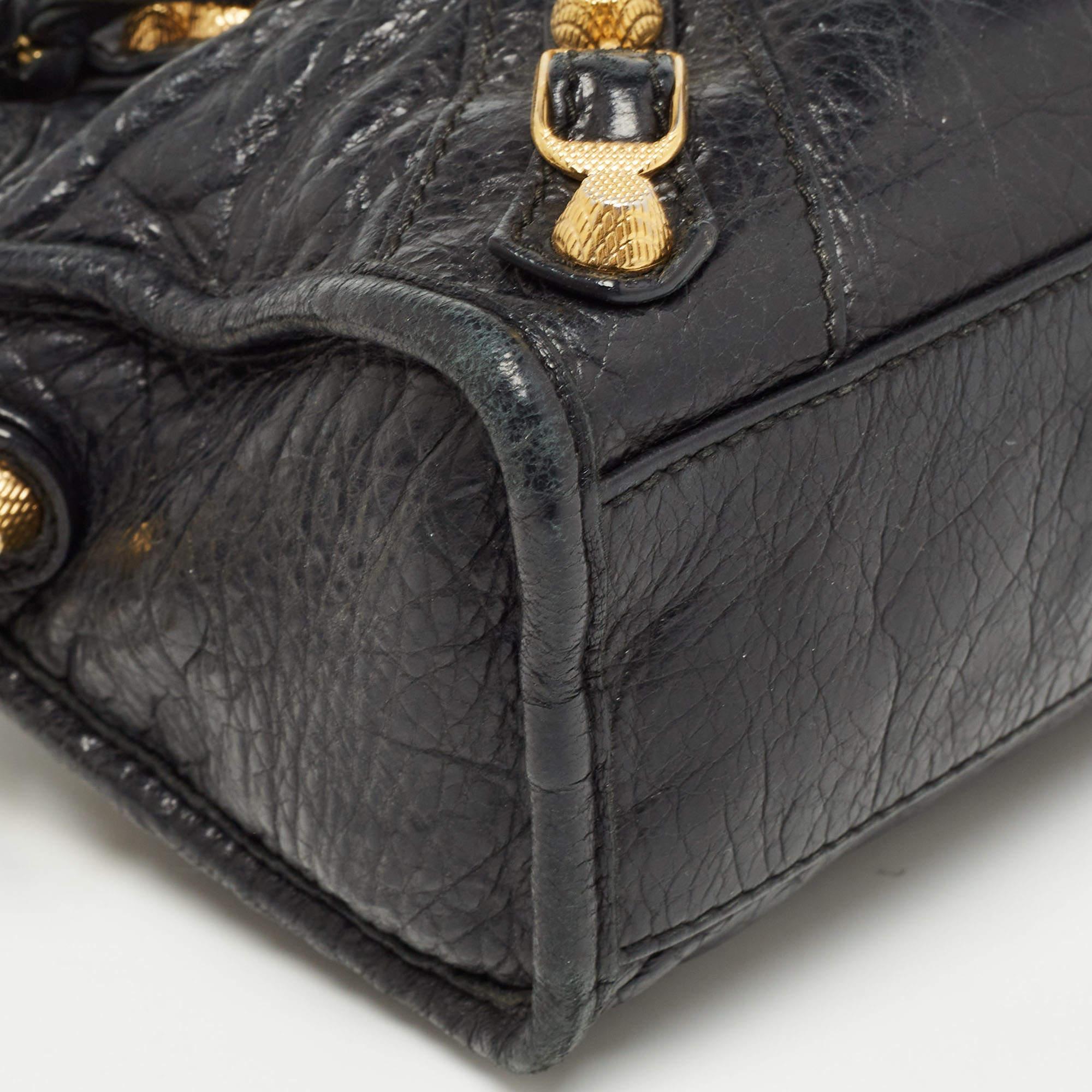 Balenciaga Black Leather Mini RH Classic City Bag 2