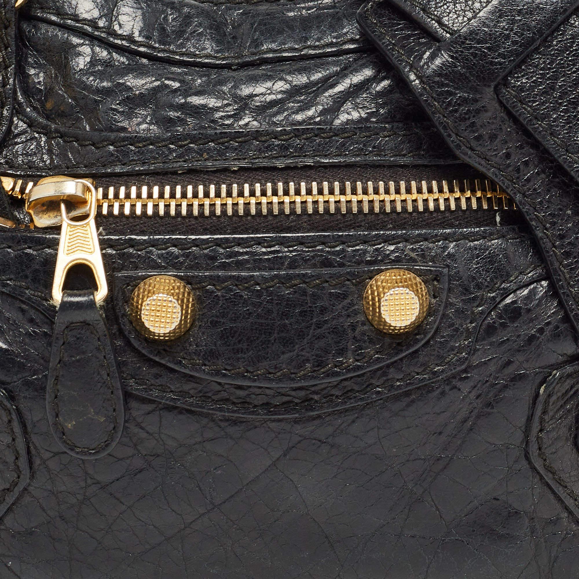 Balenciaga Black Leather Mini RH Classic City Bag 5