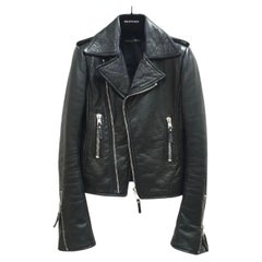 Balenciaga Schwarze Moto-Jacke aus Leder