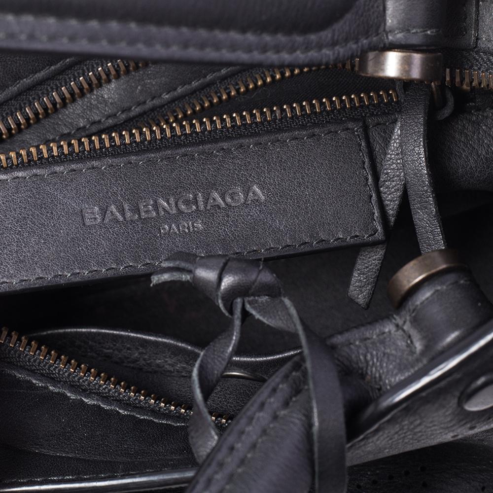 Balenciaga Black Leather Motocross Blackout City S Bag 1
