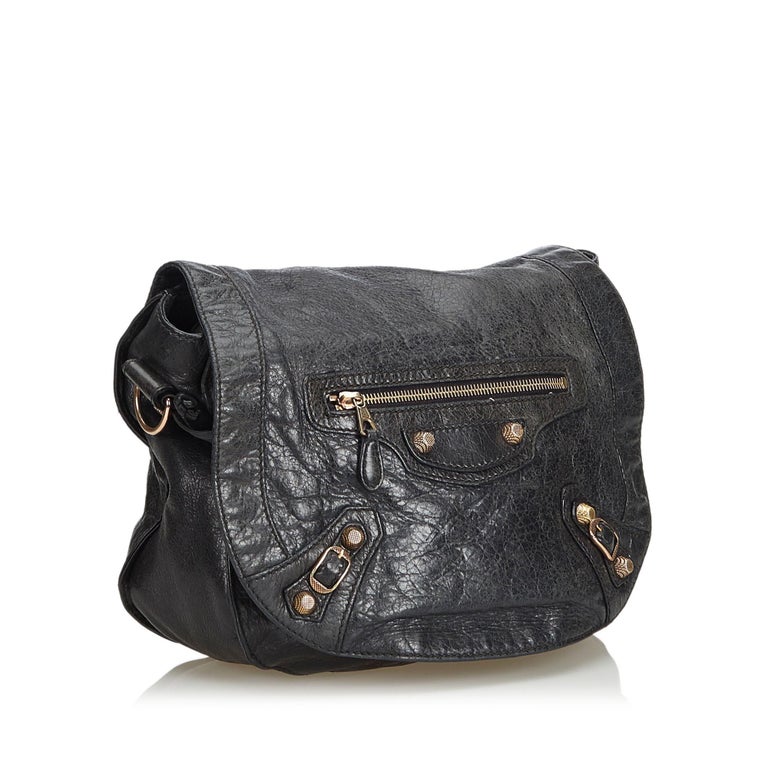 Balenciaga Black Suede Neo Folk Crossbody Bag ○ Labellov ○ Buy and Sell  Authentic Luxury