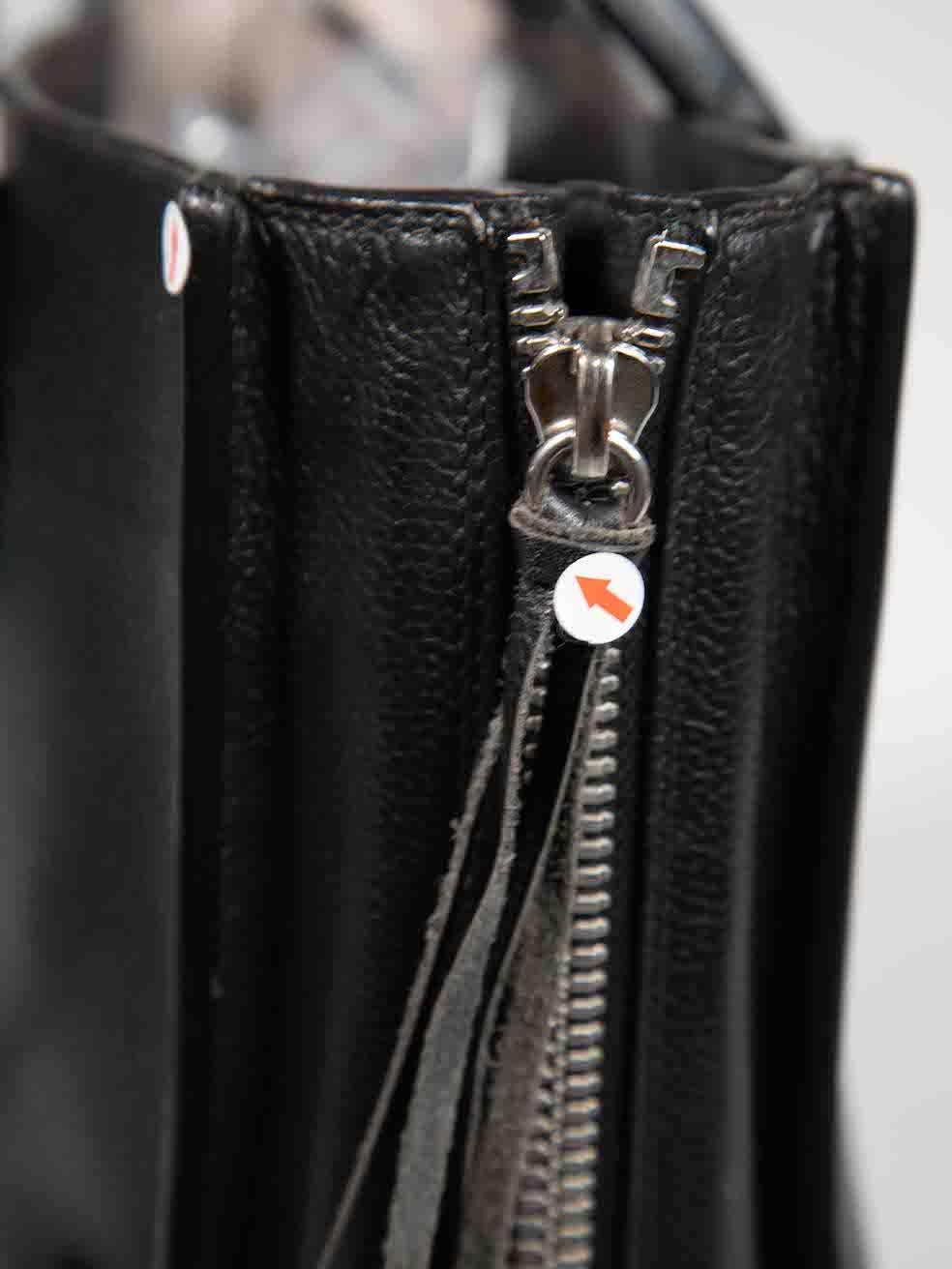 Balenciaga Black Leather Papier A6 Zip Around Bag 2
