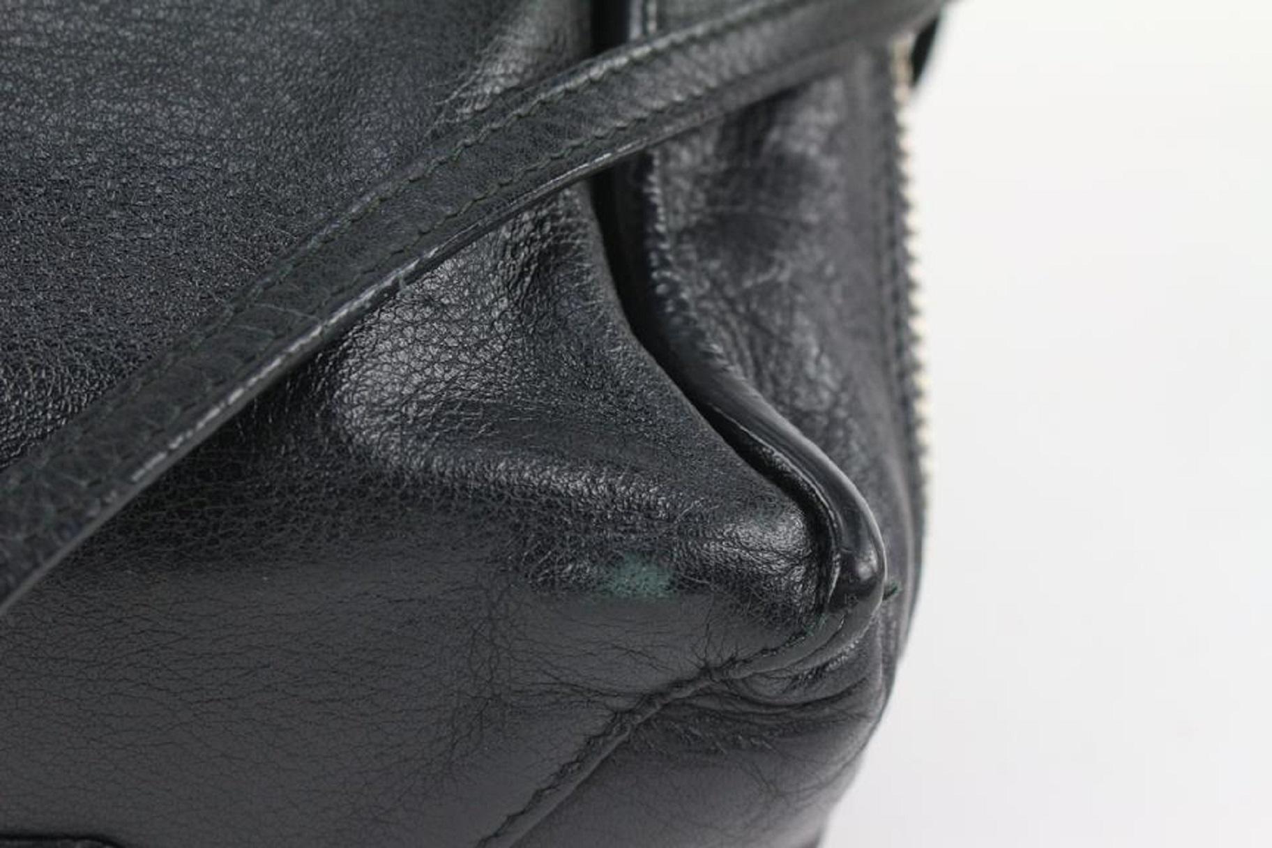 Balenciaga Black Leather Papier Mini A4 Zip Tote Crossbody Bag 818bal59  6