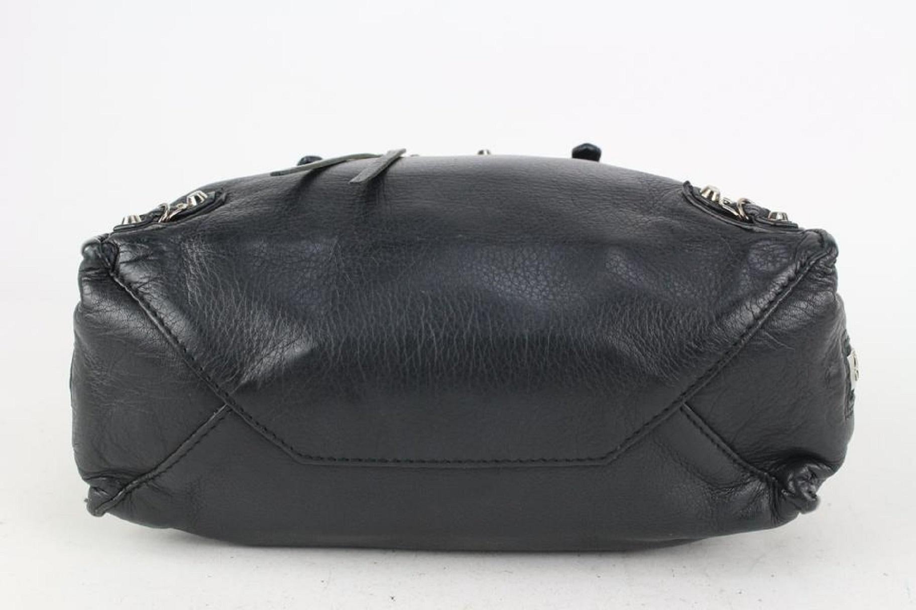 Balenciaga Black Leather Papier Mini A4 Zip Tote Crossbody Bag 818bal59  3