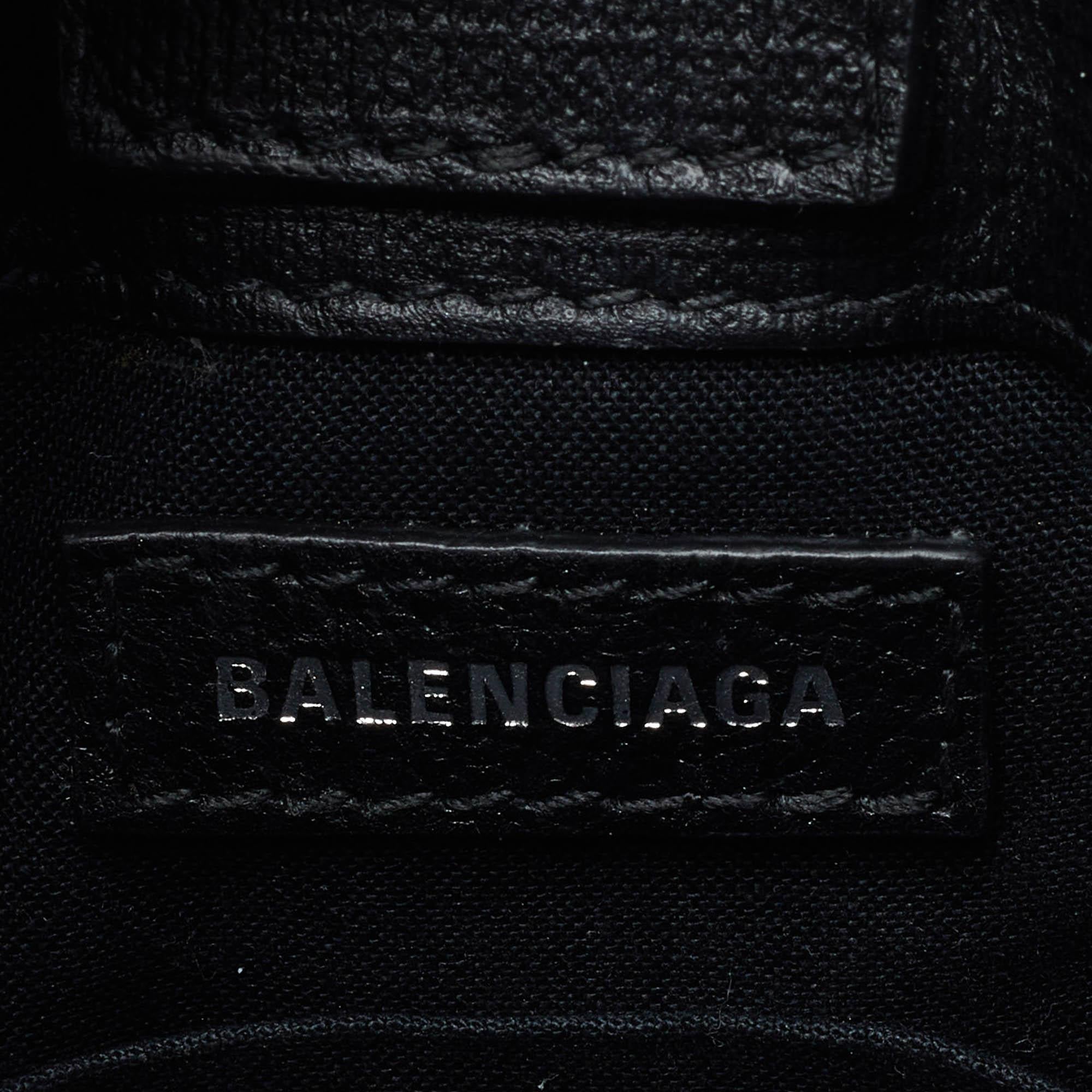 Balenciaga Black Leather Phone Holder Crossbody Bag 5