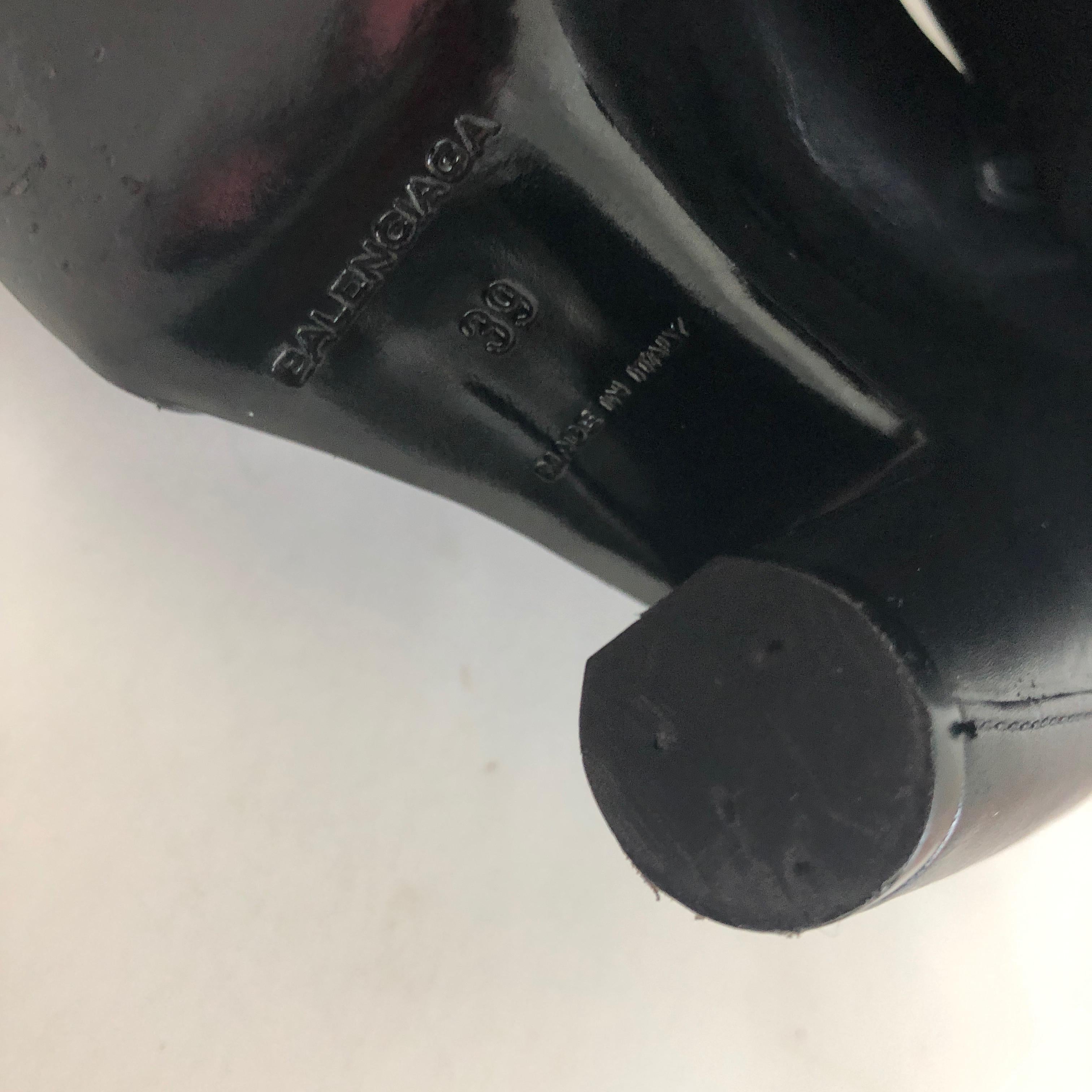Balenciaga Black Leather Platform Boots Nicolas Ghesquière Sz 39 F/W 2006 5