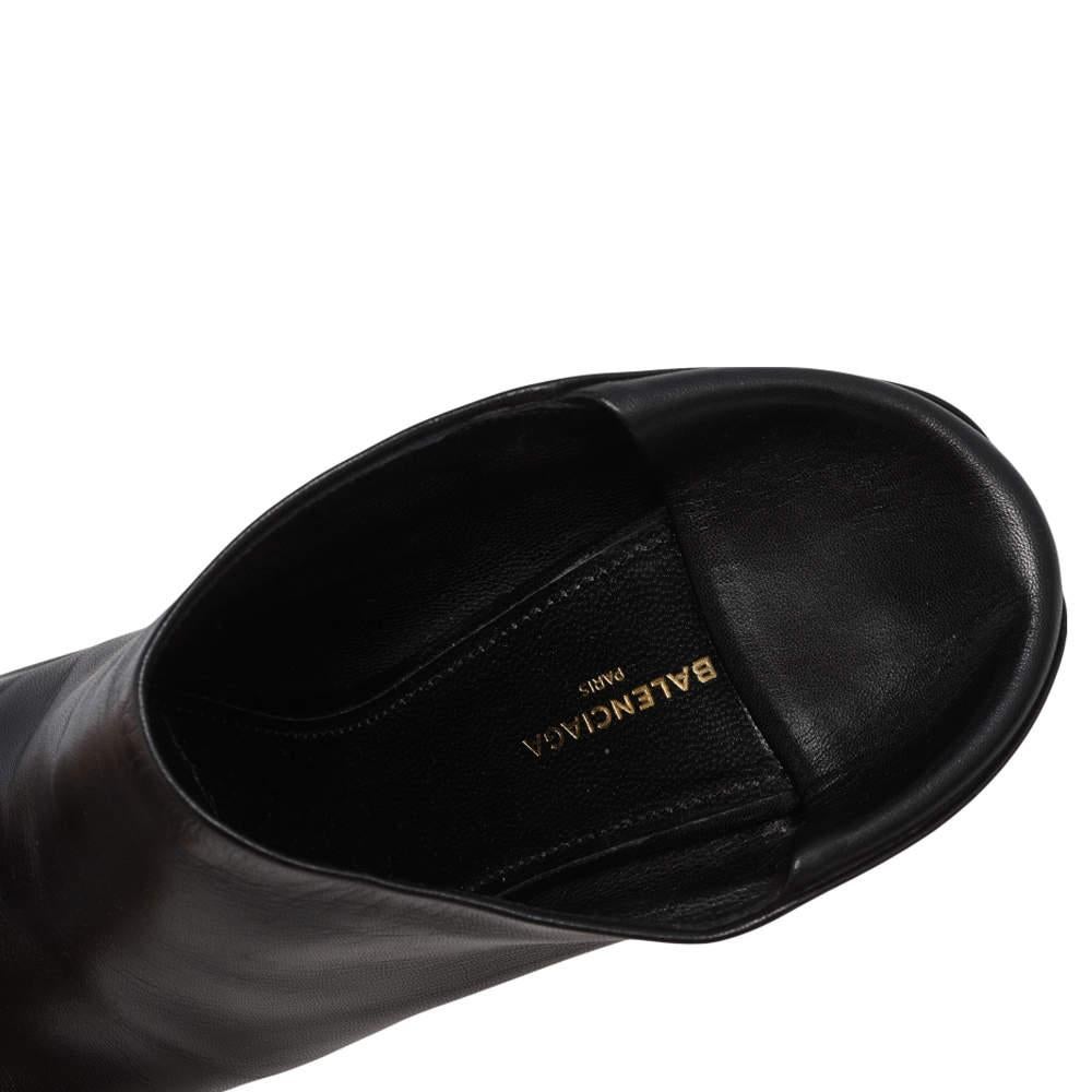 Square toe leather mules balenciaga best sale