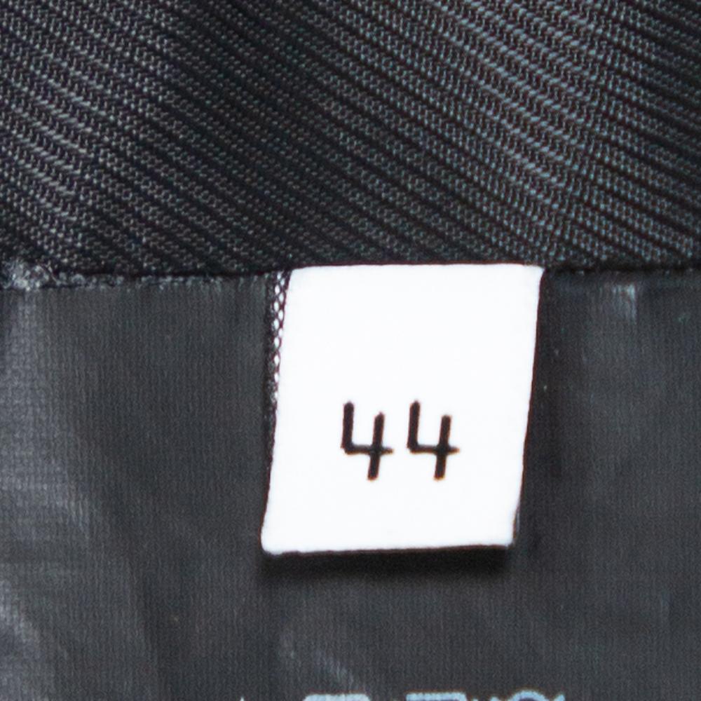 Balenciaga Black Leather Quilted Detail Biker Jacket L In Good Condition In Dubai, Al Qouz 2