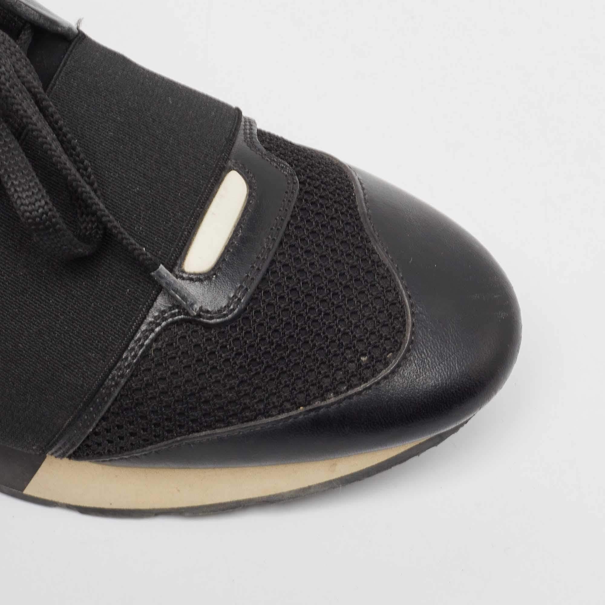 Balenciaga Zapatillas Carrera Cuero Negro Talla 38 en venta 3