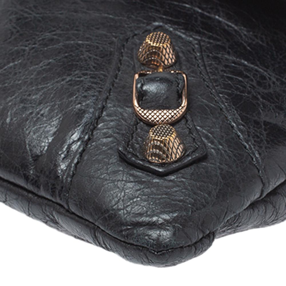 Balenciaga Black Leather RGH Envelope Clutch 3