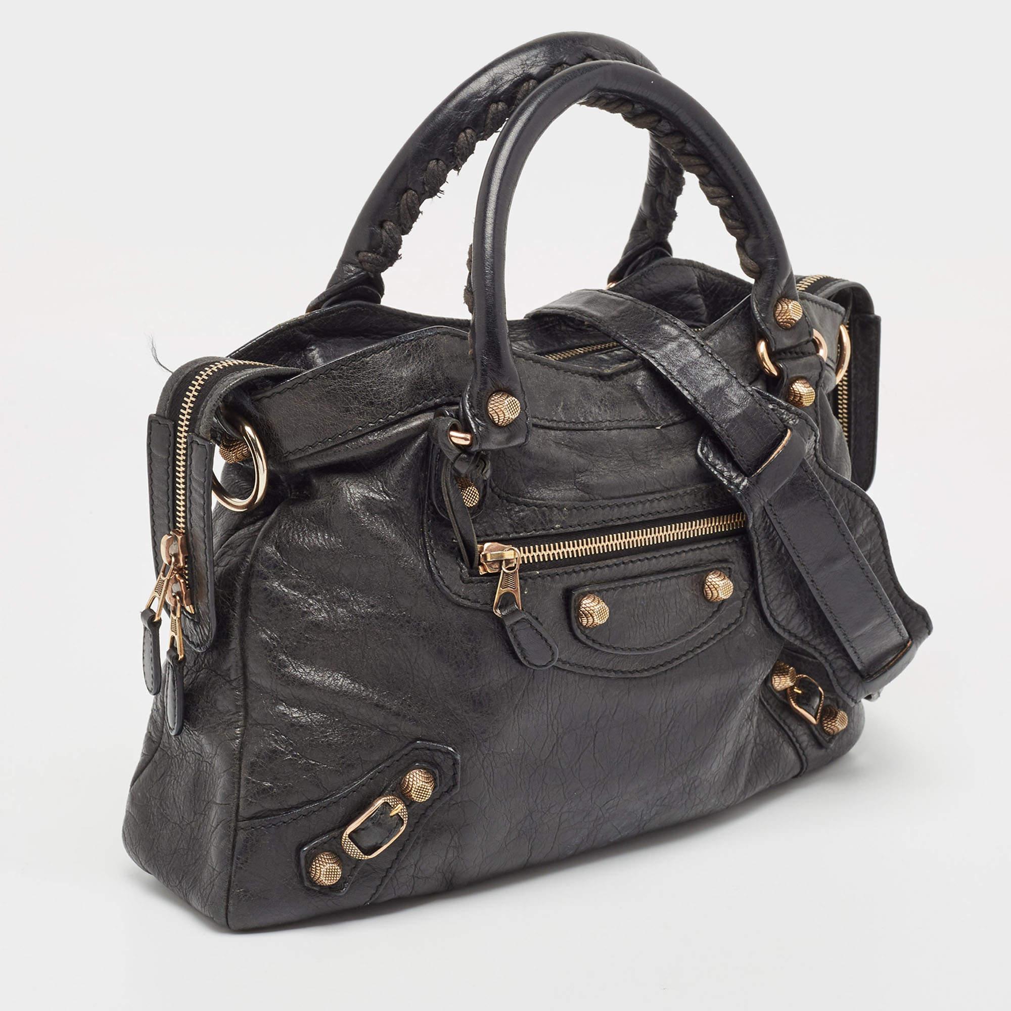 Balenciaga Black Leather RGH Town Bag 6