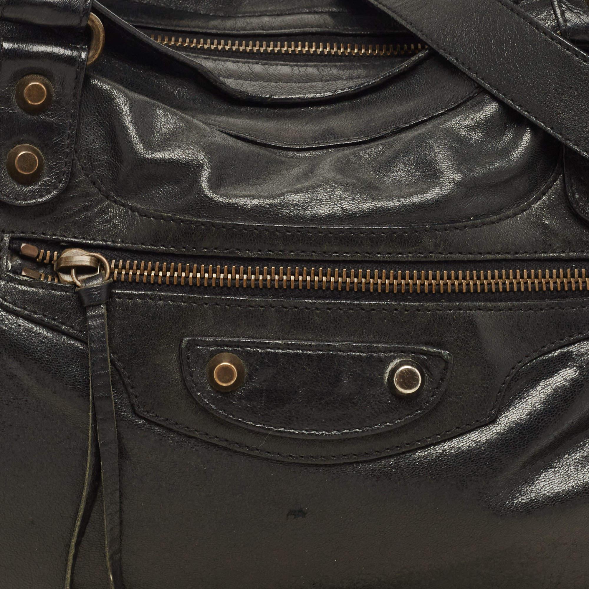 Balenciaga Black Leather RH Classic City Bag 6