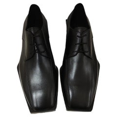 Balenciaga black leather shoes 