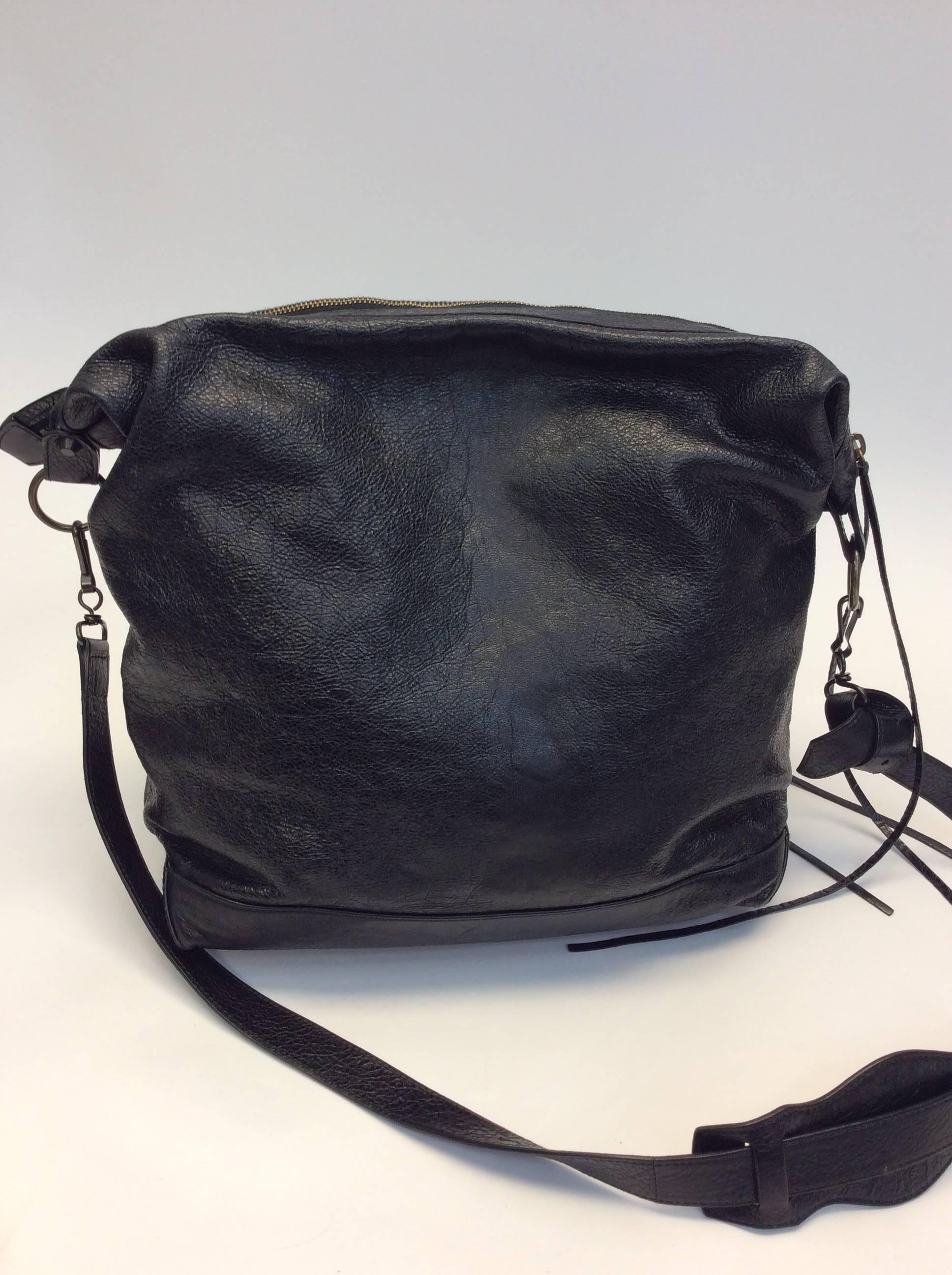 Balenciaga Black Leather Shoulder Bag In Good Condition For Sale In Narberth, PA
