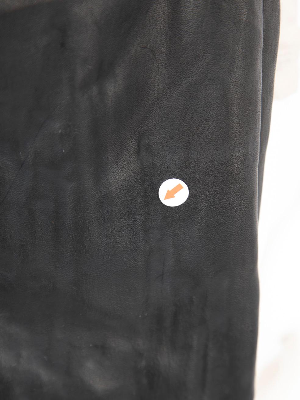 Balenciaga Black Leather Skinny Side Zip Trousers Size S For Sale 2