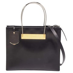 Balenciaga Black Leather Small Cable Shopper Tote