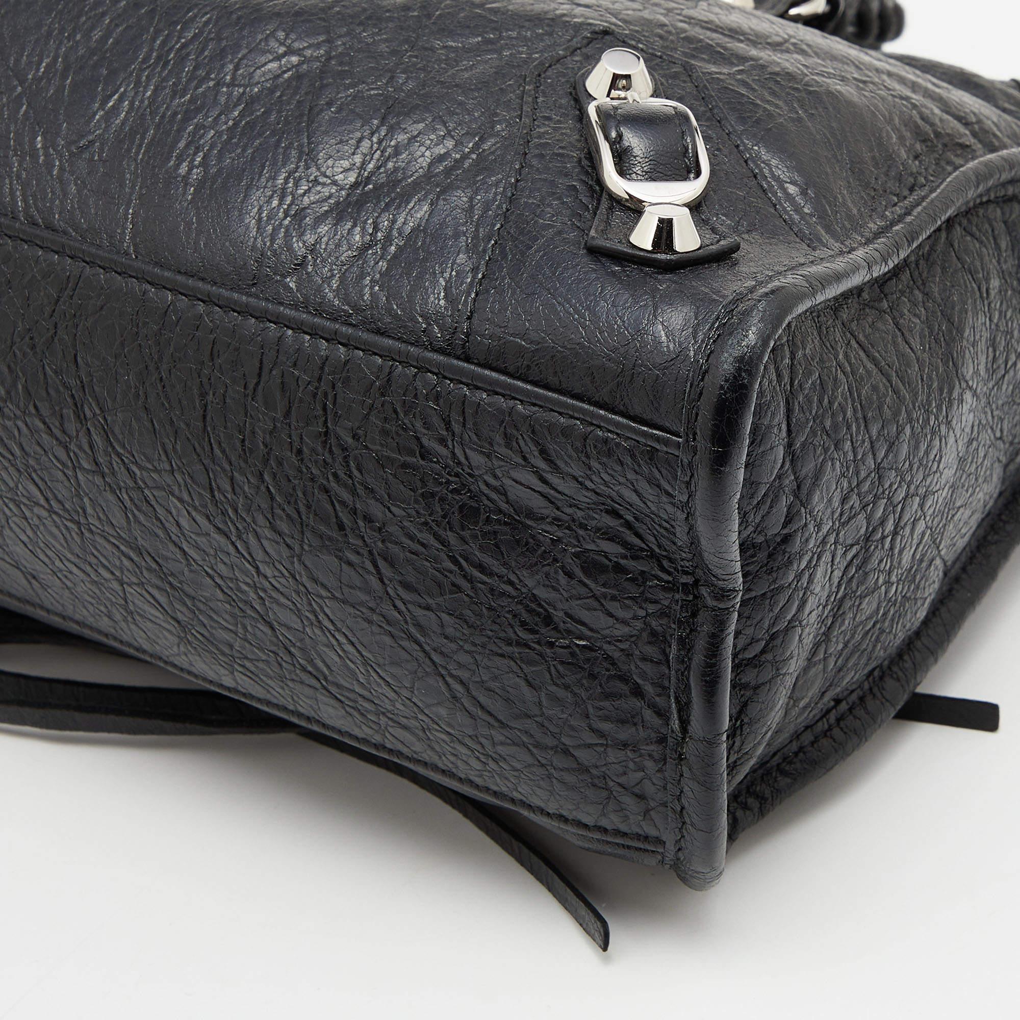 Balenciaga Black Leather Small Classic City RH Tote 6