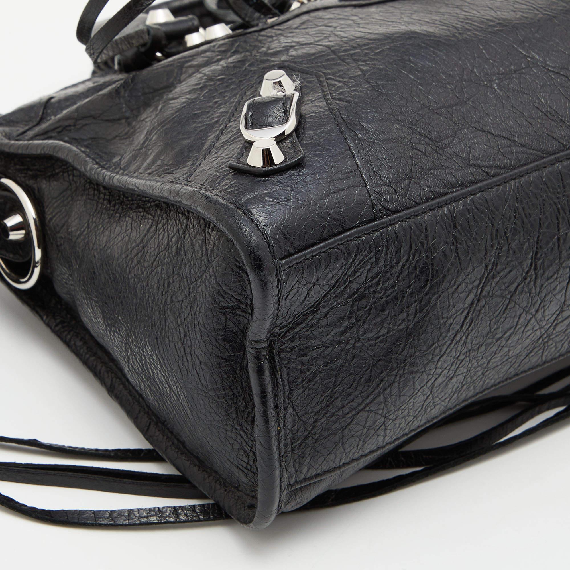 Balenciaga Black Leather Small Classic City RH Tote 5