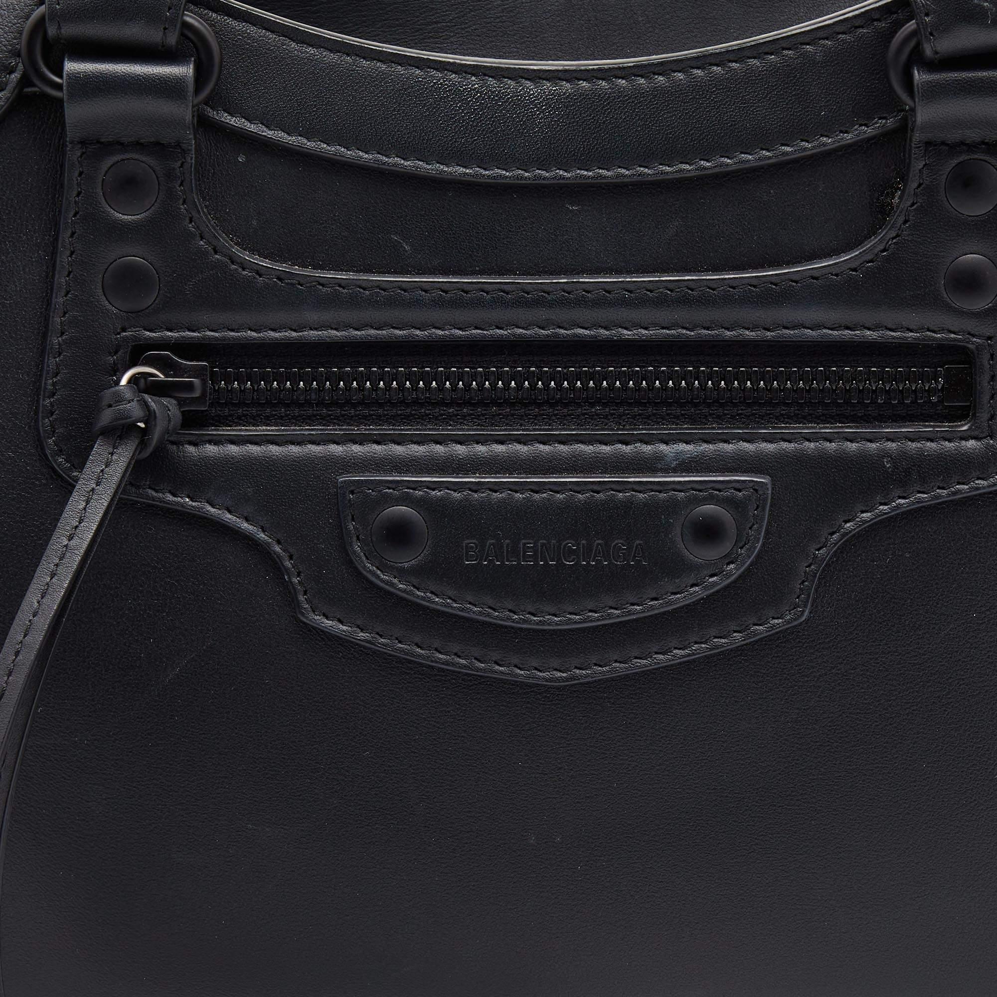 Balenciaga Black Leather Small Neo Classic Tote 7