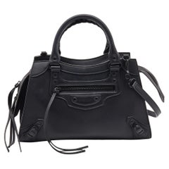 Balenciaga Black Leather Small Neo Classic Tote