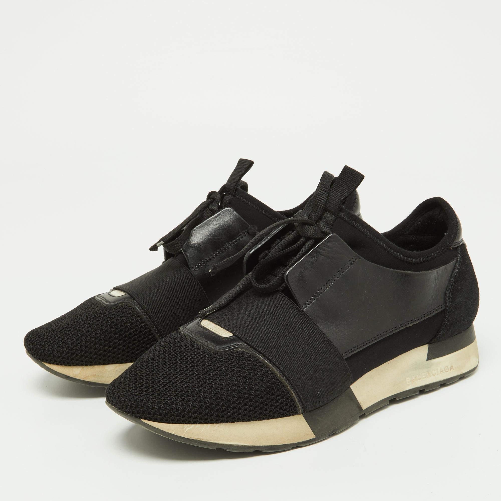 Coming in a classic silhouette, these designer sneakers are a seamless combination of luxury, comfort, and style. These sneakers are finished with signature details and comfortable insoles.