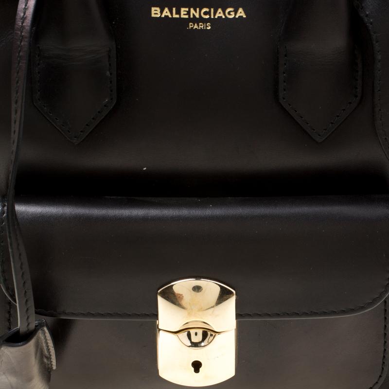 Balenciaga Black Leather Top Handle Bag 7