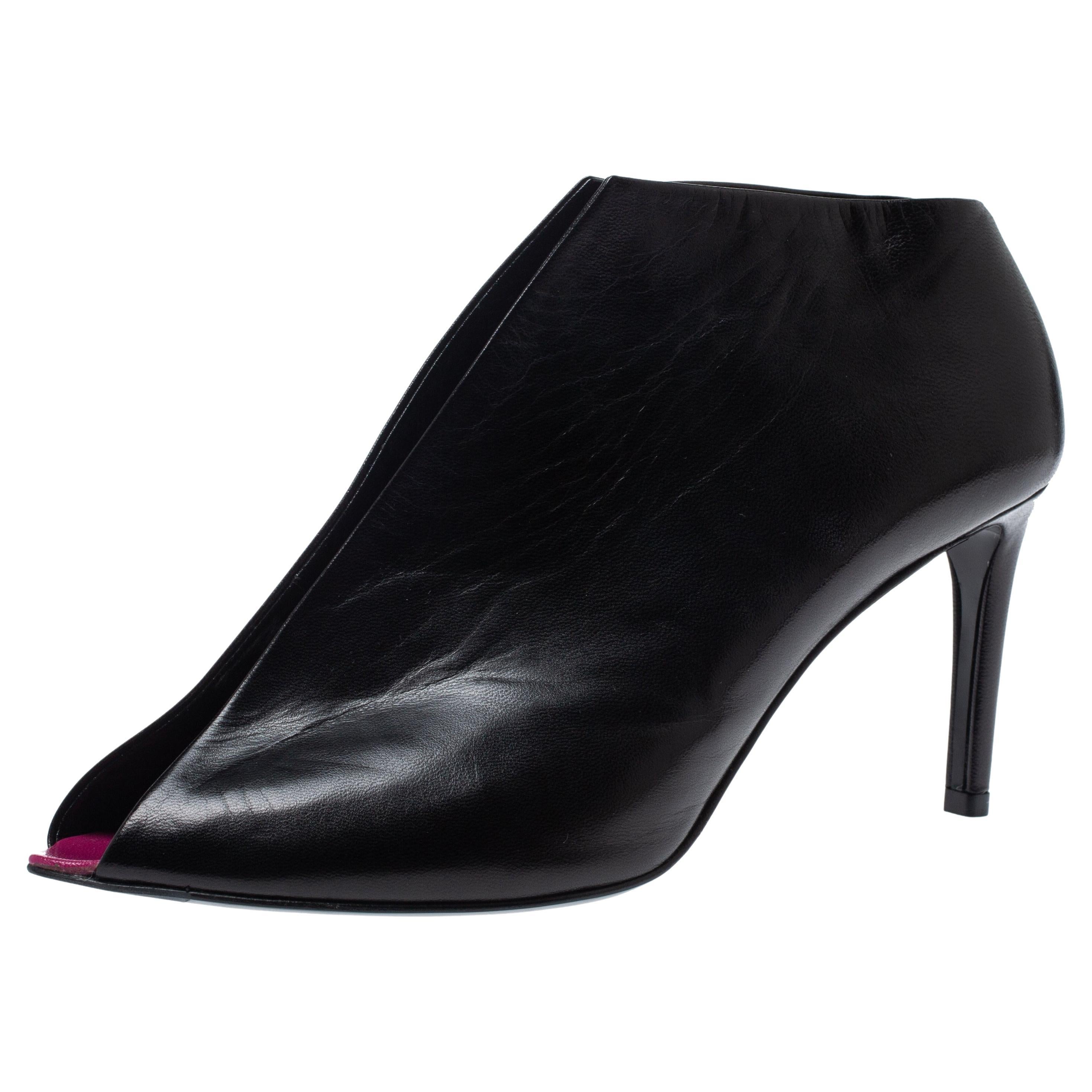 balenciaga peep toe bootie