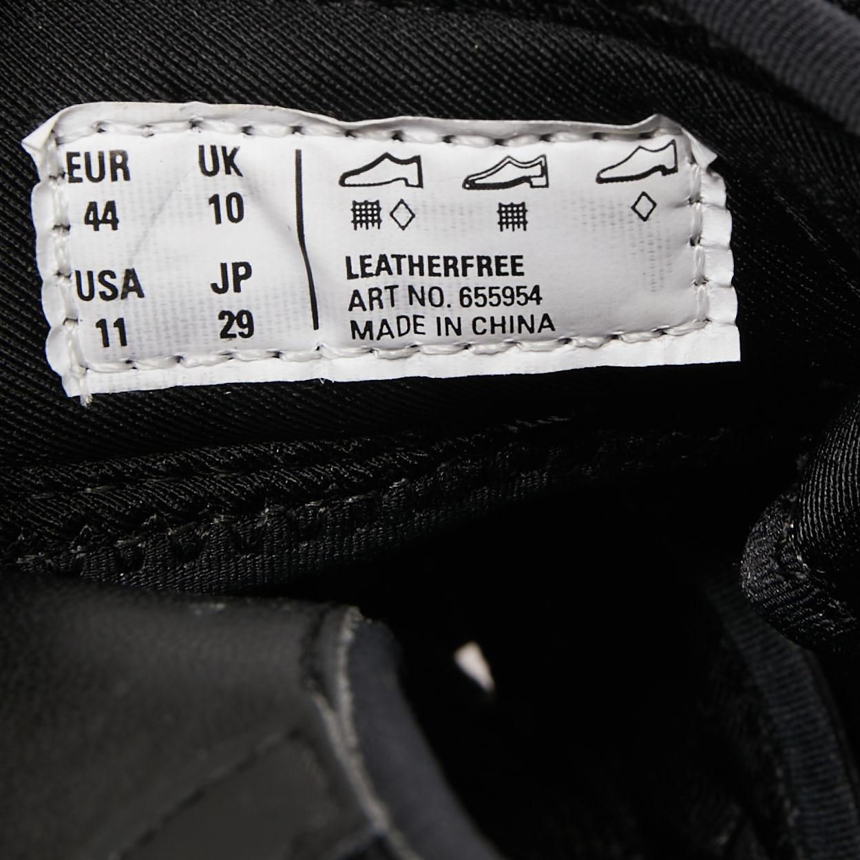Balenciaga Black Leather Velcro Track Strap Sandals Size 44 1