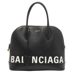 Balenciaga Black Leather Ville Satchel