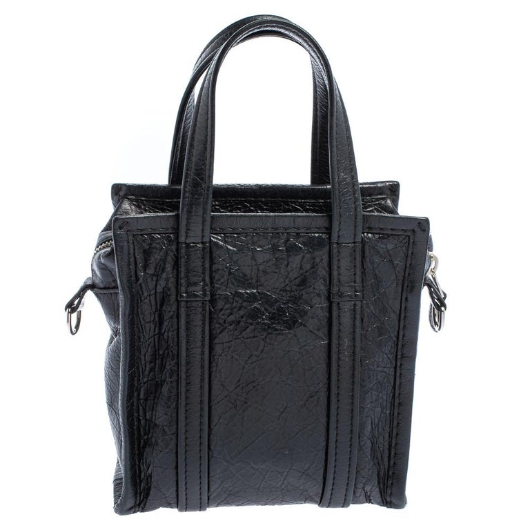 Balenciaga Black Leather XS Bazar Shopper Tote at 1stDibs | balenciaga bazar  shopper xs