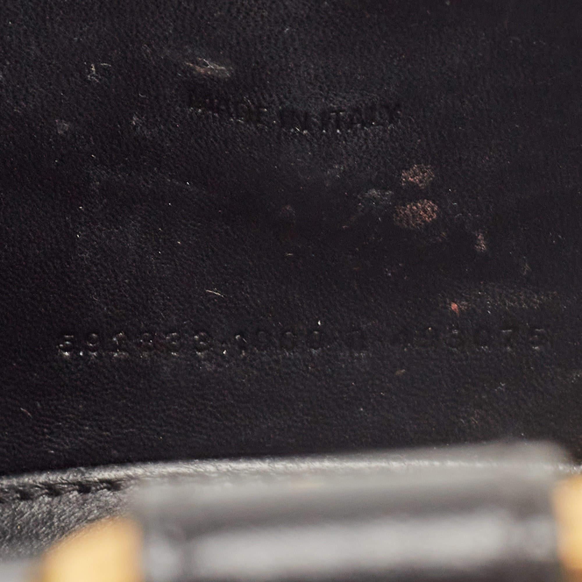 Balenciaga Black Leather XS Hourglass Top Handle Bag 8