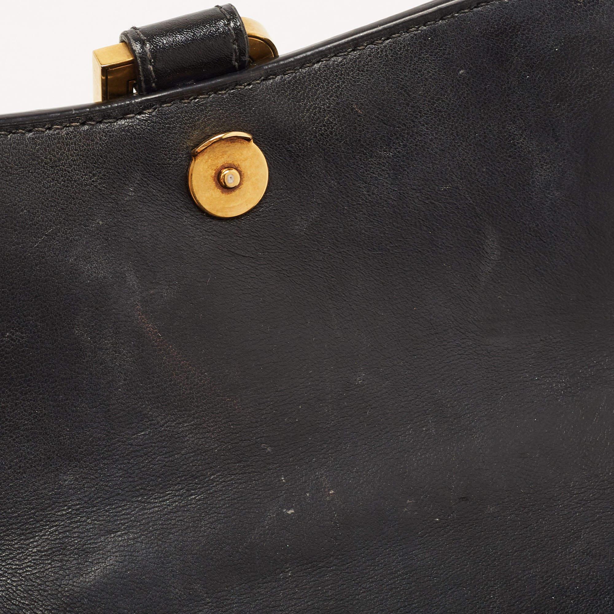 Balenciaga Black Leather XS Hourglass Top Handle Bag 10