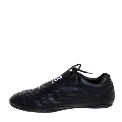 Balenciaga Black Leather Zen Sneakers Size 36