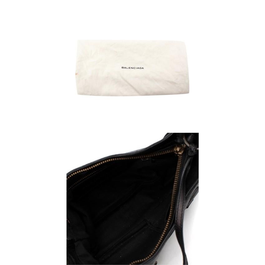 Balenciaga Black Lizard Embossed Leather City Hip Bag For Sale 3