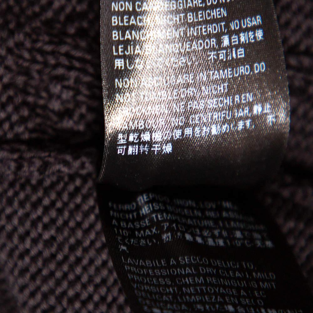 Balenciaga - Pull surdimensionné en coton jacquard avec logo noir, taille M en vente 1