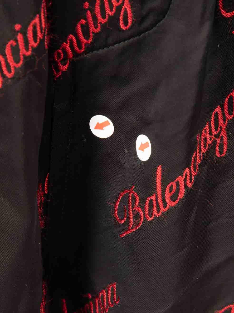 Balenciaga Black Logo Jacquard Wide Leg Trousers Taille S Pour femmes en vente