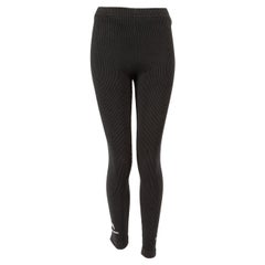 Balenciaga Black Logo Knitted Leggings Size S