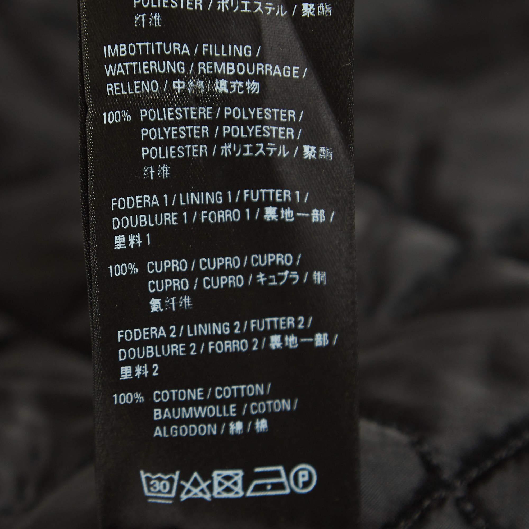 Balenciaga Negro Logo Monogram Print Faux Fur Oversized Long Coat S 1