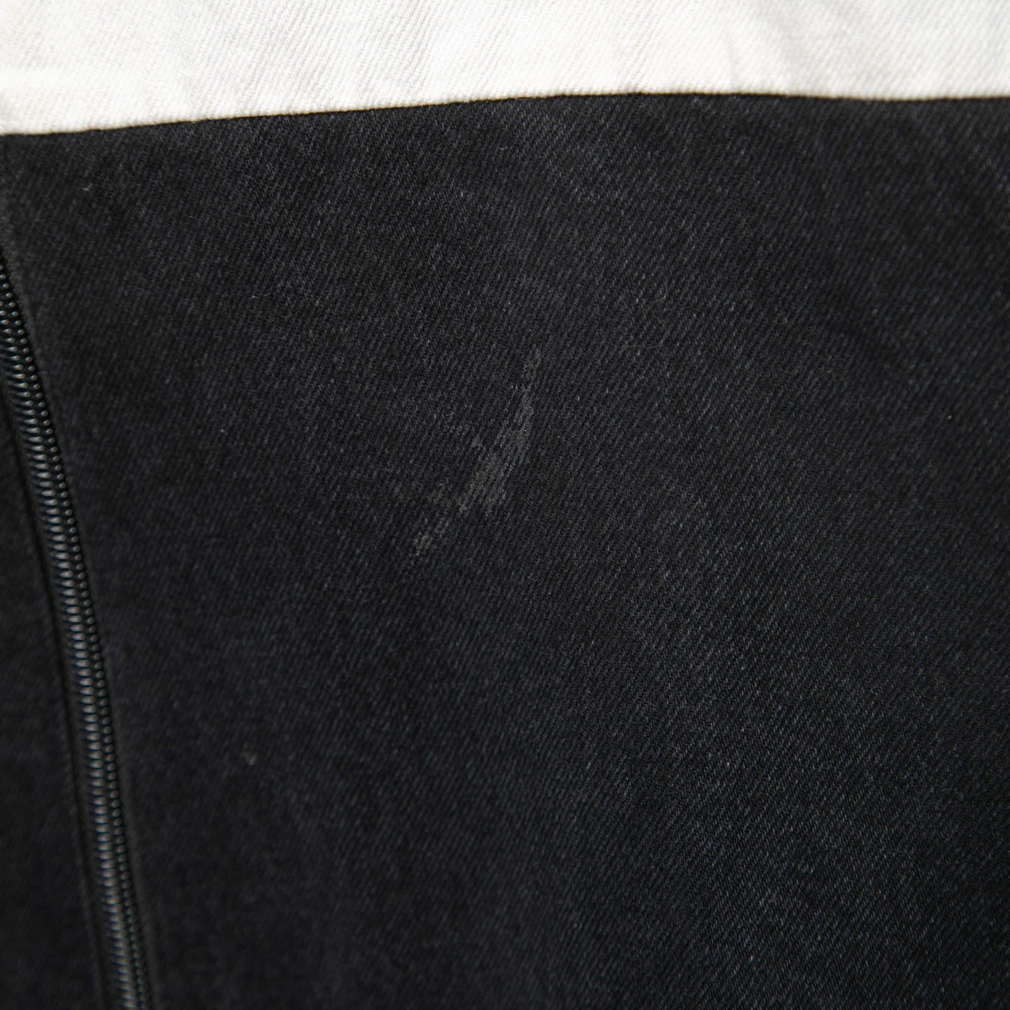 Balenciaga Black Logo Printed Nylon and Cotton Zip Front Oversized Bomber Jacket 2