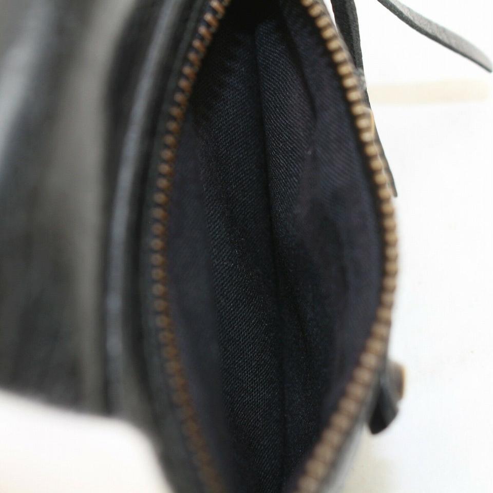 Nero Portafoglio Balenciaga nero lungo Classic Arena Moto in pelle 871150